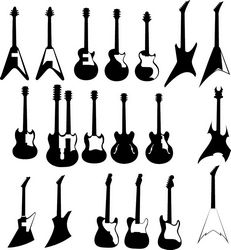Collection Of Gitar Free DXF File