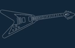 Guitars Flying Free DXF File