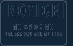 Notice Funny No Smoking Free DXF File