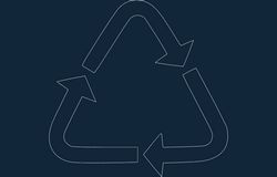 Recycling Symbol Dxf Free DXF File