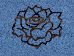 Rose Wall Accent Free DXF File