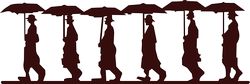 Umbrella Men Silhouette Free DXF File