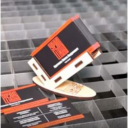 Laser Cut Business Card Holder Stand Free DXF File