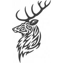 Buck Deer Head Free DXF File