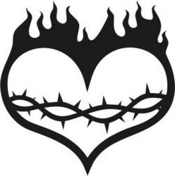 Heart With Flame Download For Laser Cut Free DXF File