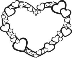 Heart Wreath Download For Laser Cut Free DXF File