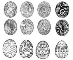 Pattern Decorated With Easter Eggs Download For Laser Engraving Machines Free DXF File