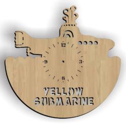 Submarine Clock Download For Laser Cut Free DXF File