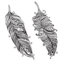 Two Feathers Download For Laser Engraving Machines Free DXF File