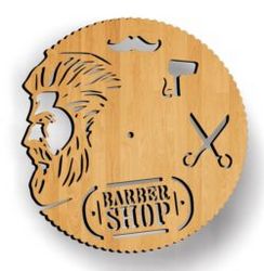 Wall Clock Decorated Hair Salon Download For Laser Cut Free DXF File