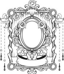 Art Deco Frame For Laser Engraving Machines Free DXF File