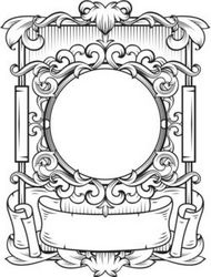 Beautifully Decorated Frame For Laser Engraving Machines Free DXF File