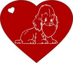 Heart And Dog For Laser Engraving Machines Free DXF File