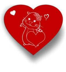 Heart And Mouse For Laser Engraving Machines Free DXF File