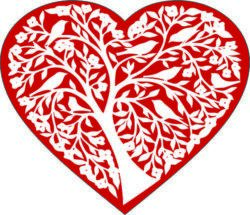 Heart And Tree For Laser Engraving Machines Free DXF File