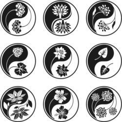 Yin And Yang Flower For Laser Engraving Machines Free DXF File