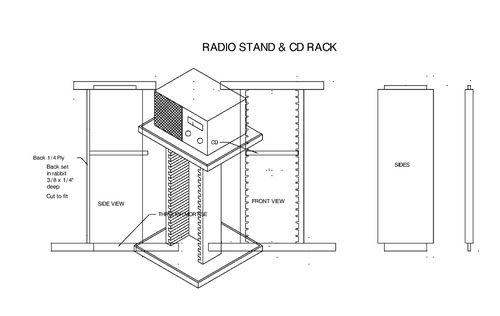 Cd Rack Free DXF File