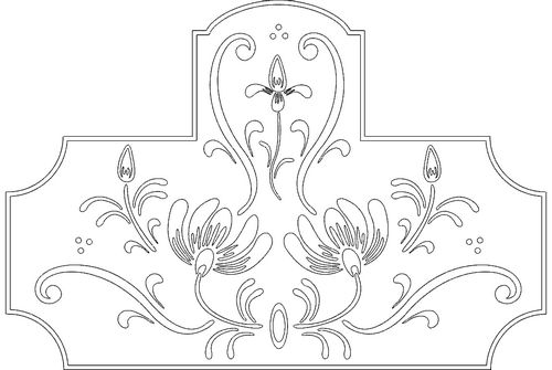 Floral Design Free DXF File