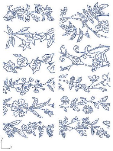 Floral Free DXF File