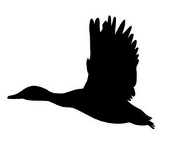 Mallard Duck Flying Silhouette Free DXF File