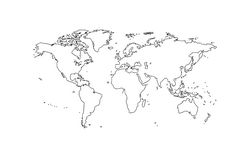 World Map Free DXF File