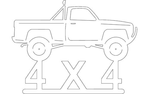 4x4p Up Free DXF File