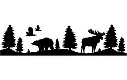 Bear And Moose Free DXF File
