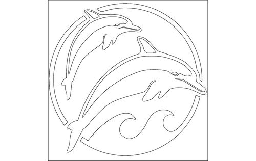 Dolphins Free DXF File