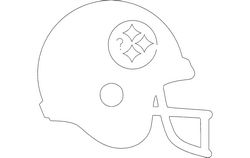 Football Helmet Silhouette Free DXF File