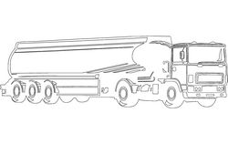 Fuel Tanker Truck Free DXF File
