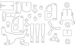 Helicopter 3d Puzzle Design Free DXF File