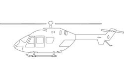 Helicopter Silhouette Free DXF File