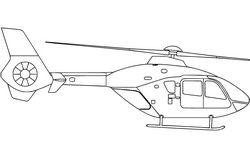 Helicopter Simple Silhouette Free DXF File