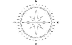 New North Arrow Compass Free DXF File