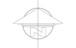 North Arrow Symbol Flat Free DXF File