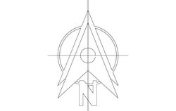 North Arrow Symbol Free DXF File