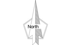 North Arrow Free DXF File