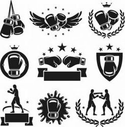 Boxing Icon For Laser Engraving Machines Free DXF File