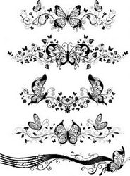 Butterfly Decorated Wall For Laser Cut Free DXF File