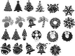 Decorations For Print Or Laser Engraving Machines Free DXF File