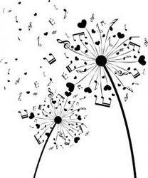 Dandelion Music For Print Or Laser Engraving Machines Free DXF File