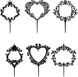 Wedding Cake Topper For Laser Cut Free DXF File