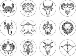 Zodiac Signs For Print Or Laser Engraving Machines Free DXF File