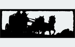 Two Up Horse Drawn Stagecoach Free DXF File