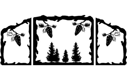 Fireplace Screen Design Free DXF File