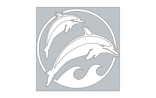 Two Dolphins Free DXF File