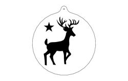 Deer And Star Free DXF File
