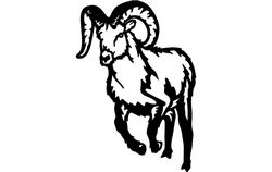 Bighorn Mountain Goat Free DXF File