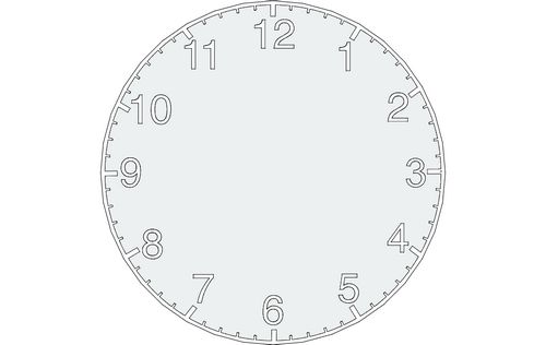 Clock Design Free DXF File