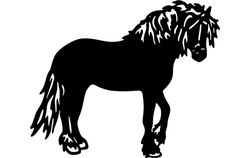 Draft Horse Silhouette Free DXF File